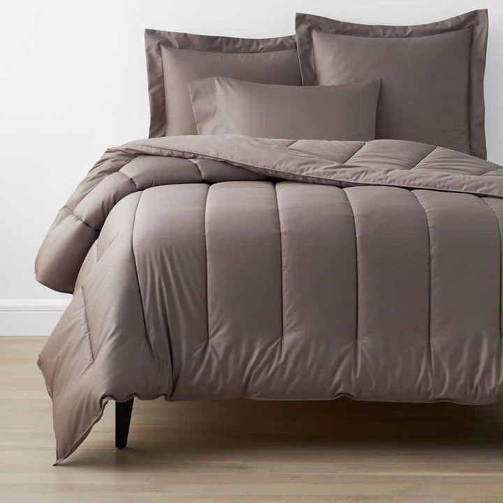 Mauve stone quilted bedding set